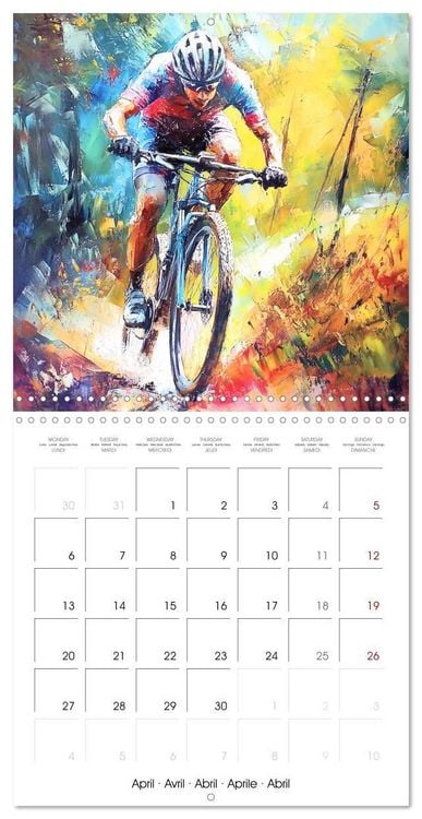 Produktbild: Disciplines olympiques en peinture (Calendrier mural carr&eacute; 2026 30x30 cm) Calendrier double avec une page pour vos prises de notes