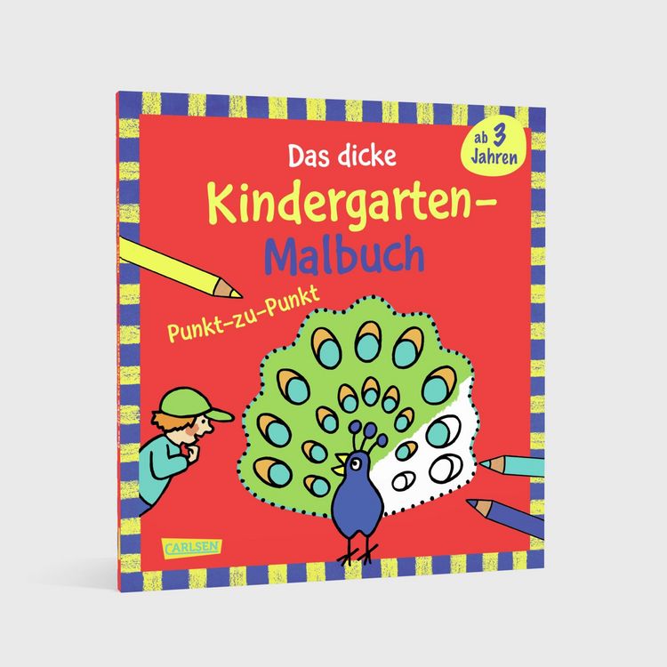 Produktbild: Ausmalbilder f&uuml;r Kita-Kinder: Das dicke Kindergarten-Malbuch: Punkt-zu-Punkt
