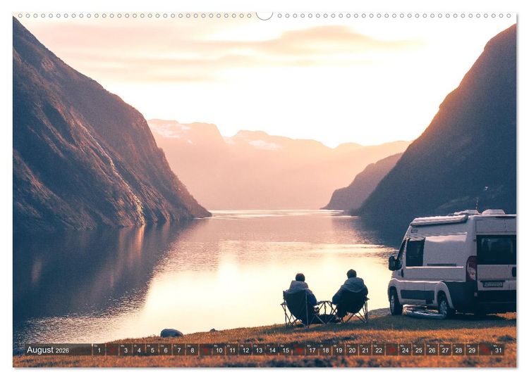 Produktbild: Abenteuer Wildcamping - Mit dem Camper um die Welt (hochwertiger Premium Wandkalender 2026 DIN A2 quer), Kunstdruck in Hochglanz