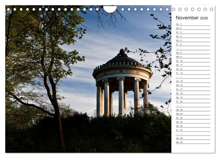 Produktbild: M&uuml;nchen - Die Sch&ouml;ne (Wandkalender 2026 DIN A4 quer), CALVENDO Monatskalender