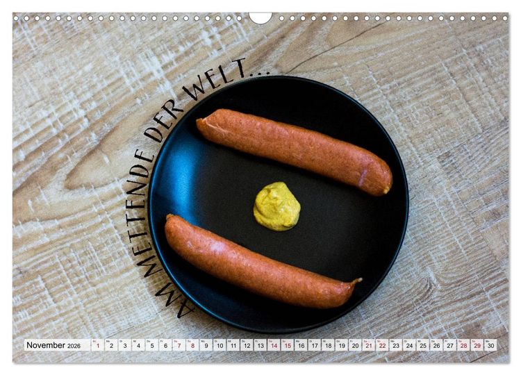 Produktbild: Wurstkalender. Es geht um die Wurst. (Wandkalender 2026 DIN A3 quer), CALVENDO Monatskalender