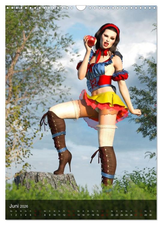 Produktbild: M&auml;rchenhafte Pin Ups (Wandkalender 2026 DIN A3 hoch), CALVENDO Monatskalender