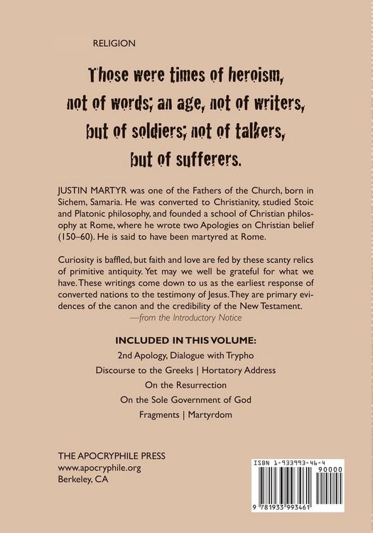 Produktbild: The Writings of Justin Martyr