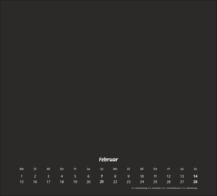Produktbild: times&more Bastelkalender schwarz 2027