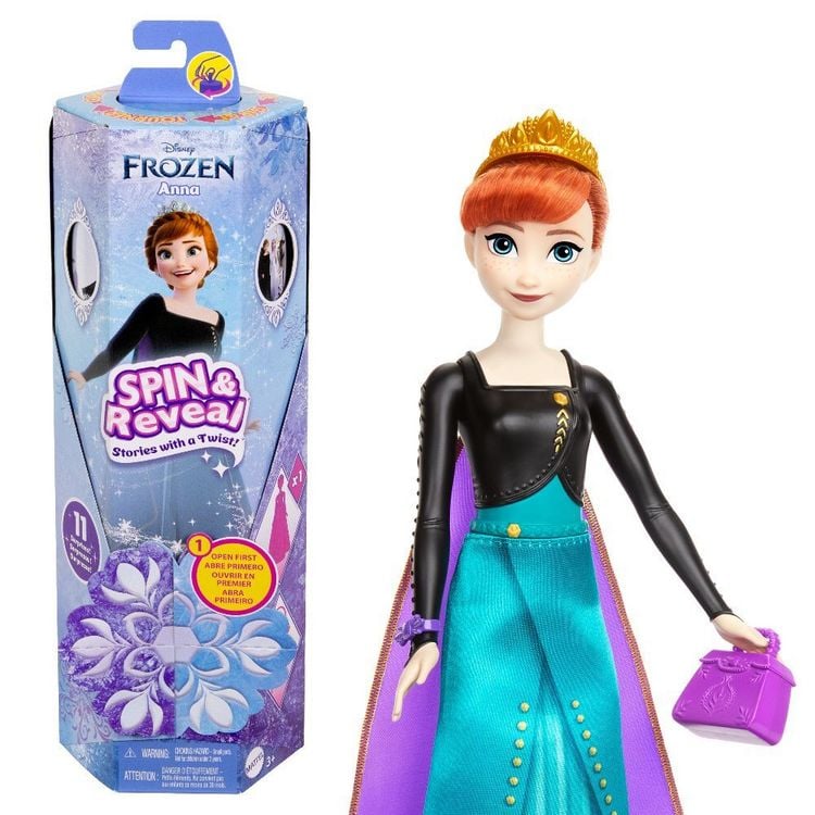 Produktbild: Disney Die Eiskönigin Spin & Reveal Anna-Modepuppe und Accessoires mit 11 Überraschungen