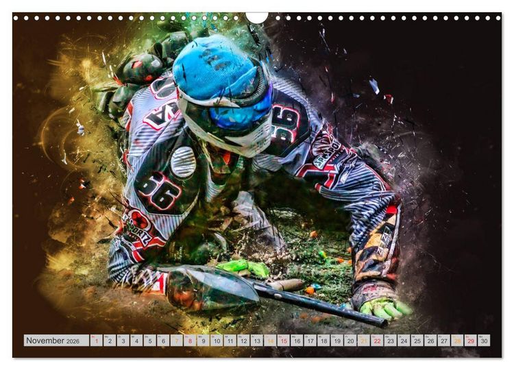 Produktbild: Paintball - extrem cool (Wandkalender 2026 DIN A3 quer), CALVENDO Monatskalender