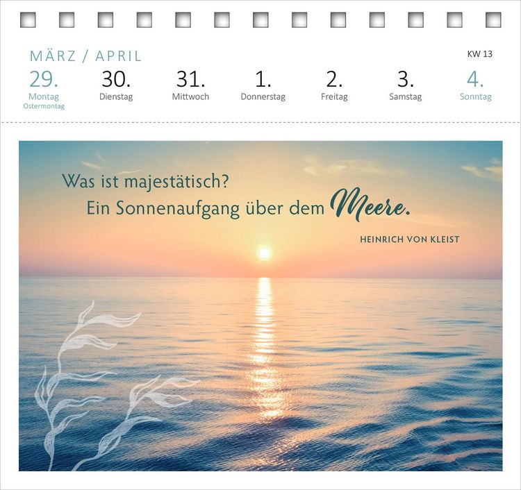 Produktbild: Postkartenkalender Sehnsucht nach Meer 2027