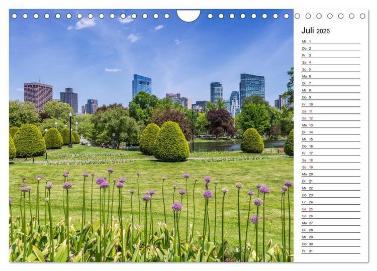 Produktbild: Stadtansichten aus Boston (Wandkalender 2026 DIN A4 quer), CALVENDO Monatskalender