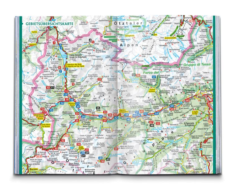 Produktbild: KOMPASS Wanderf&uuml;hrer Ortlergruppe und Vinschgau, 60 Touren mit Extra-Tourenkarte