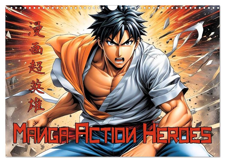 Produktbild: Manga Action Heroes (Wandkalender 2026 DIN A3 quer), CALVENDO Monatskalender