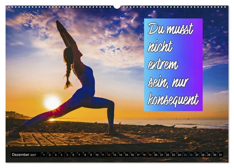 Produktbild: St&auml;rker als gestern &ndash; Sportliche Motivation in Bildern und Spr&uuml;chen (Wandkalender 2027 DIN A2 quer), CALVENDO Monatskalender