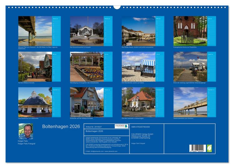 Produktbild: Boltenhagen 2026 (Wandkalender 2026 DIN A2 quer), CALVENDO Monatskalender