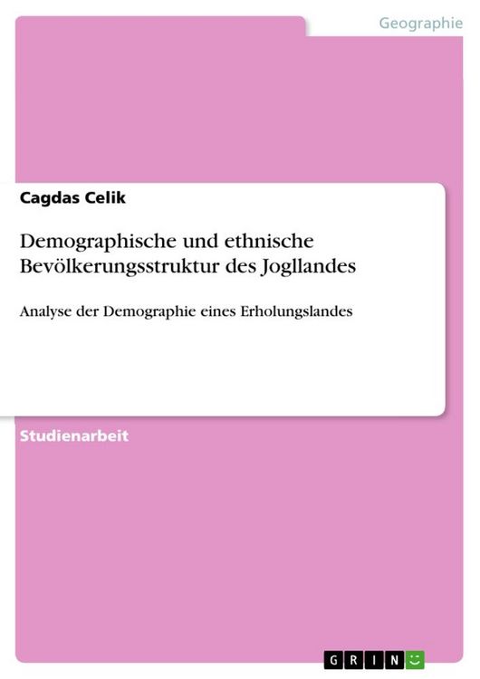 Produktbild: Demographische und ethnische Bev&ouml;lkerungsstruktur des Jogllandes