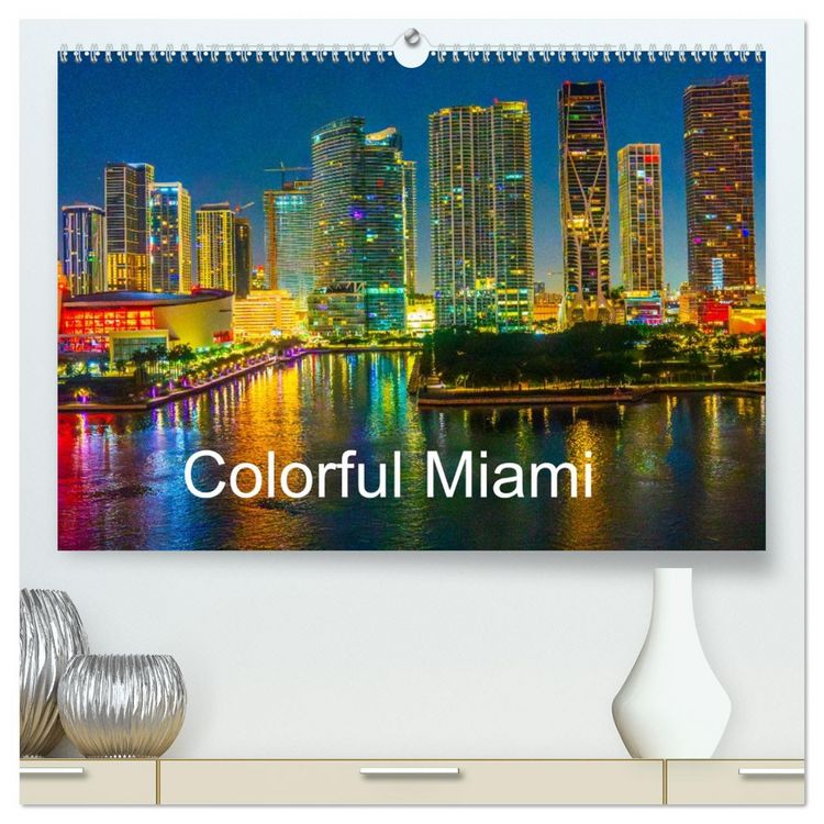 Produktbild: Colorful Miami (High Quality Premium Wall Calendar 2026 DIN A2 landscape),CALVENDO 12 Month Wall Calendar