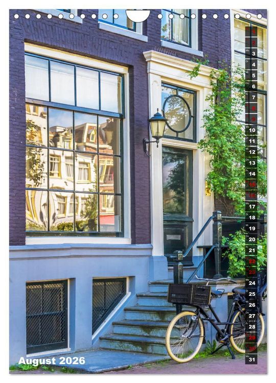 Produktbild: AMSTERDAM Charmantes Stadtherz (Wandkalender 2026 DIN A4 hoch), CALVENDO Monatskalender
