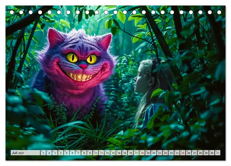 Produktbild: Alice &ndash; Eine Reise durch das Wunderland (Tischkalender 2027 DIN A5 quer), CALVENDO Monatskalender