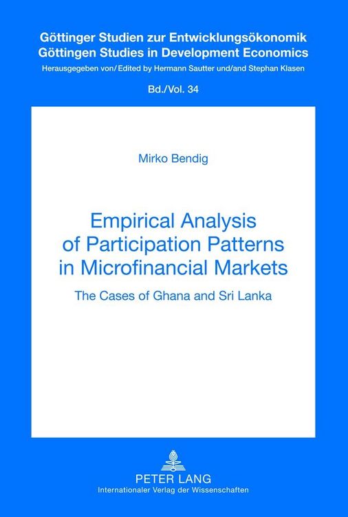 Produktbild: Empirical Analysis of Participation Patterns in Microfinancial Markets