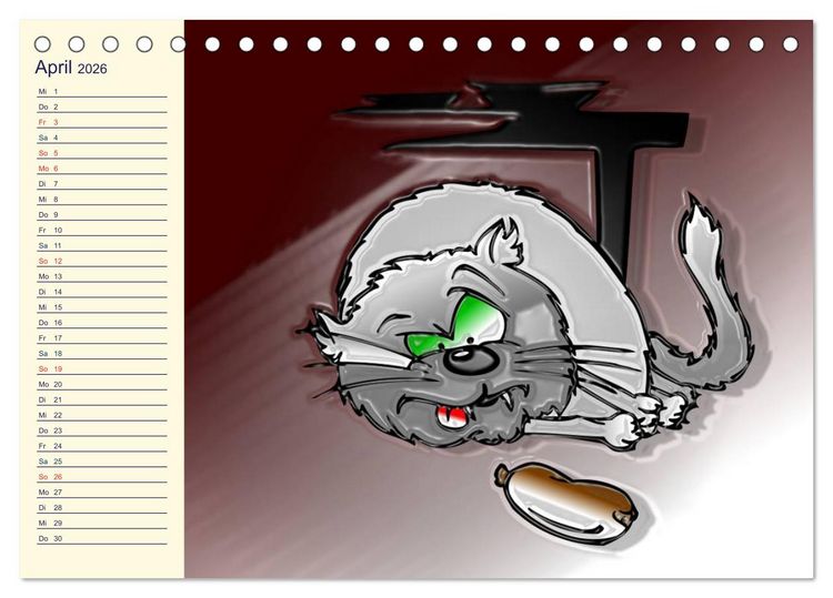 Produktbild: Alles f&uuml;r die Katz! Lustiger Katzen-Planer (Tischkalender 2026 DIN A5 quer), CALVENDO Monatskalender