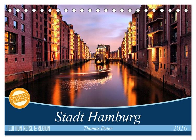 Produktbild: Stadt Hamburg (Tischkalender 2026 DIN A5 quer), CALVENDO Monatskalender