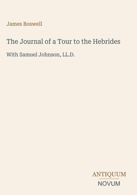 Produktbild: The Journal of a Tour to the Hebrides