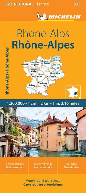 Produktbild: Rhone-Alps - Michelin Regional Map 523