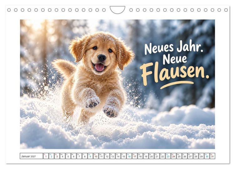 Produktbild: Zum Gl&uuml;ck gibt&rsquo;s Hunde (Wandkalender 2027 DIN A4 quer), CALVENDO Monatskalender