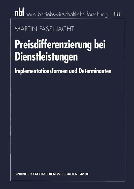 Produktbild: Preisdifferenzierung bei Dienstleistungen