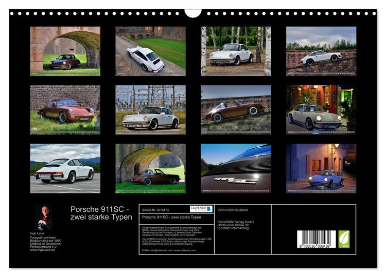 Produktbild: Porsche 911SC - zwei starke Typen (Wandkalender 2026 DIN A3 quer), CALVENDO Monatskalender