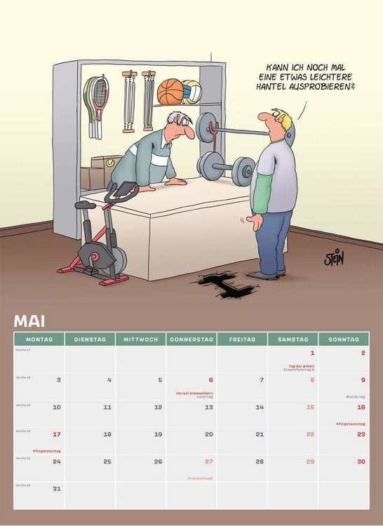 Produktbild: Uli Stein M&auml;nner Kalender 2027: Monatskalender f&uuml;r die Wand