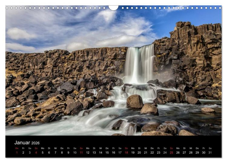 Produktbild: Island &ndash; Wunder aus Wasser (Wandkalender 2026 DIN A3 quer), CALVENDO Monatskalender