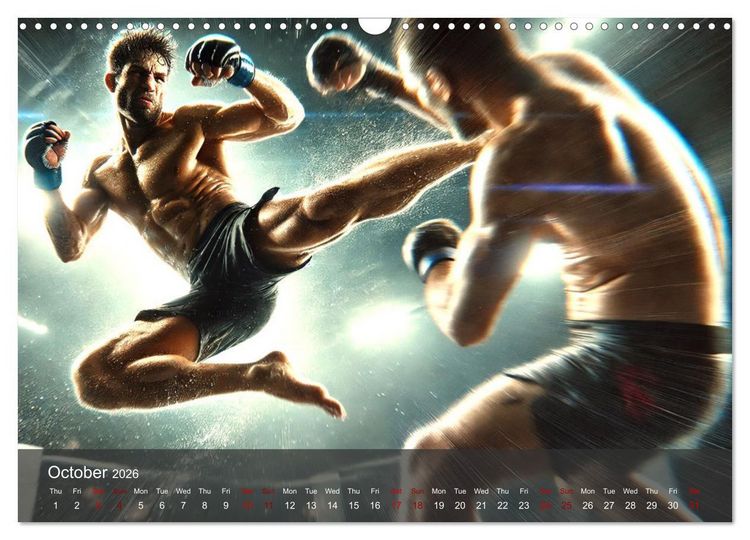 Produktbild: MMA UK - The ultimate fight (Wall Calendar 2026 DIN A3 landscape), CALVENDO 12 Month Wall Calendar