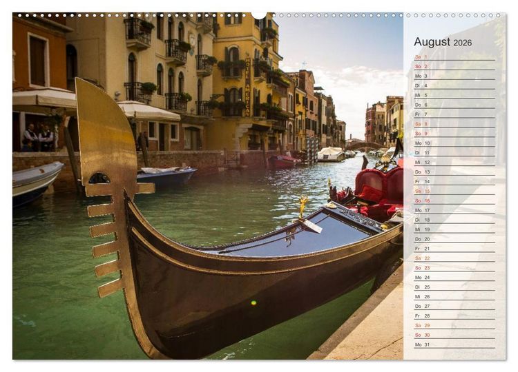 Produktbild: Wundervolles Venedig (hochwertiger Premium Wandkalender 2026 DIN A2 quer), Kunstdruck in Hochglanz