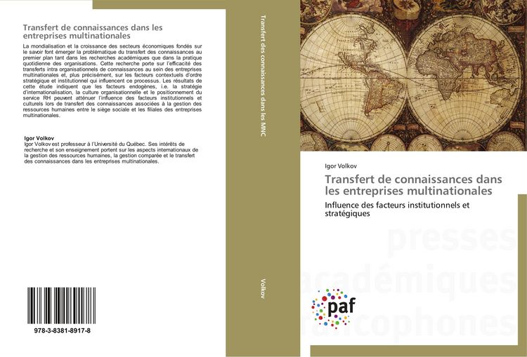 Produktbild: Transfert de connaissances dans les entreprises multinationales