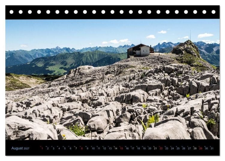Produktbild: Region Oberstdorf - Kleinwalsertal und Nebelhorn (Tischkalender 2027 DIN A5 quer), CALVENDO Monatskalender