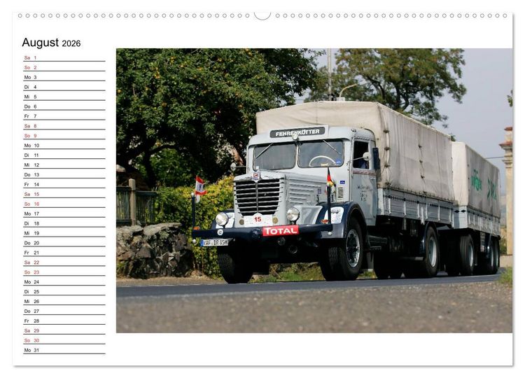 Produktbild: Klassische Lastkraftwagen (hochwertiger Premium Wandkalender 2026 DIN A2 quer), Kunstdruck in Hochglanz