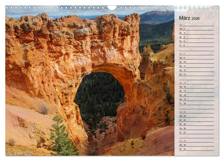 Produktbild: USA 2026 Utah - Sandstein und Canyons (Wandkalender 2026 DIN A3 quer), CALVENDO Monatskalender