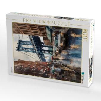 Produktbild: CALVENDO Puzzle Manhattan Bridge | 1000 Teile Lege-Gr&ouml;&szlig;e 64x48cm Foto-Puzzle f&uuml;r gl&uuml;ckliche Stunden