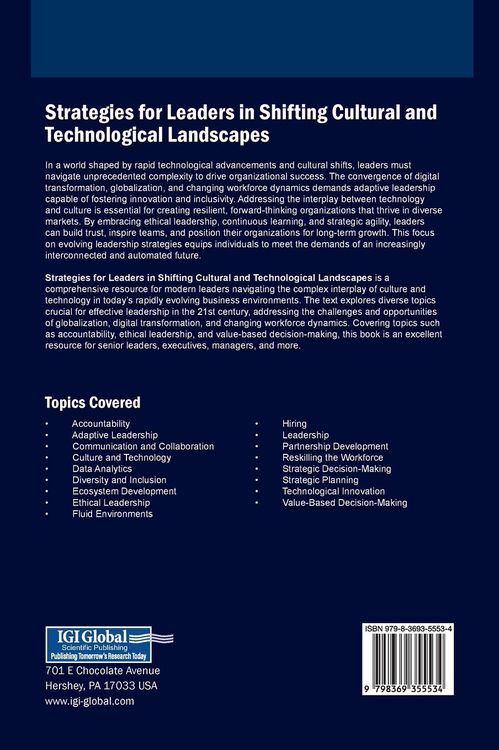 Produktbild: Strategies for Leaders in Shifting Cultural and Technological Landscapes