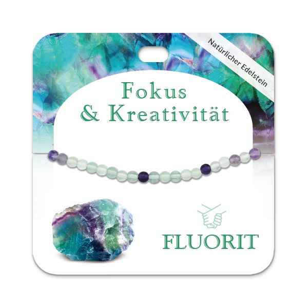 Produktbild: Fluorit 4 mm Kugelarmband