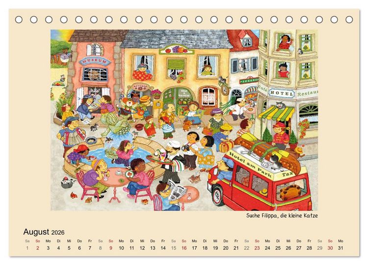 Produktbild: Wimmelbilder (Tischkalender 2026 DIN A5 quer), CALVENDO Monatskalender