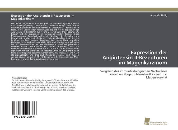 Produktbild: Expression der Angiotensin II-Rezeptoren im Magenkarzinom