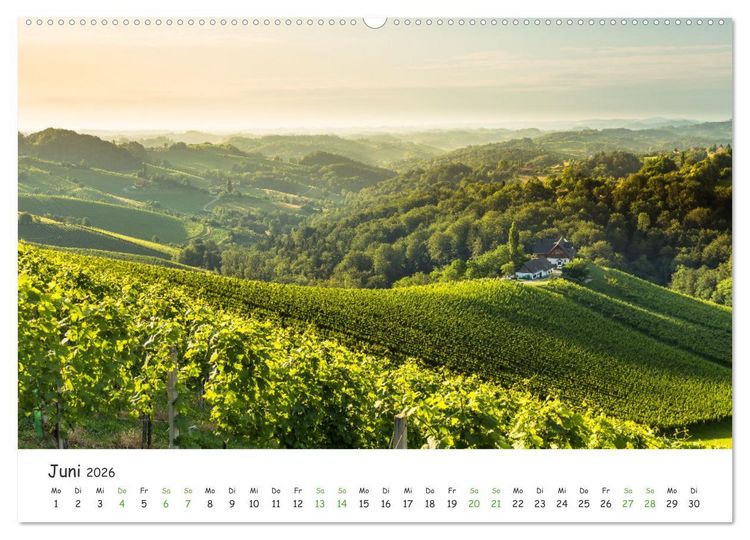 Produktbild: S&uuml;dsteiermark365 (hochwertiger Premium Wandkalender 2026 DIN A2 quer), Kunstdruck in Hochglanz