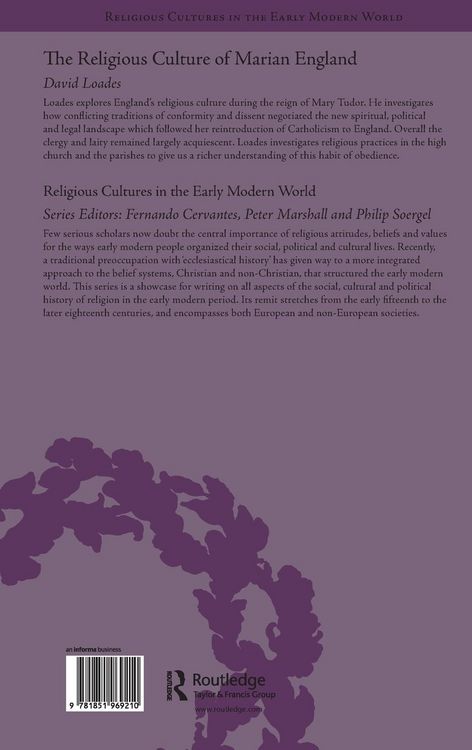 Produktbild: The Religious Culture of Marian England