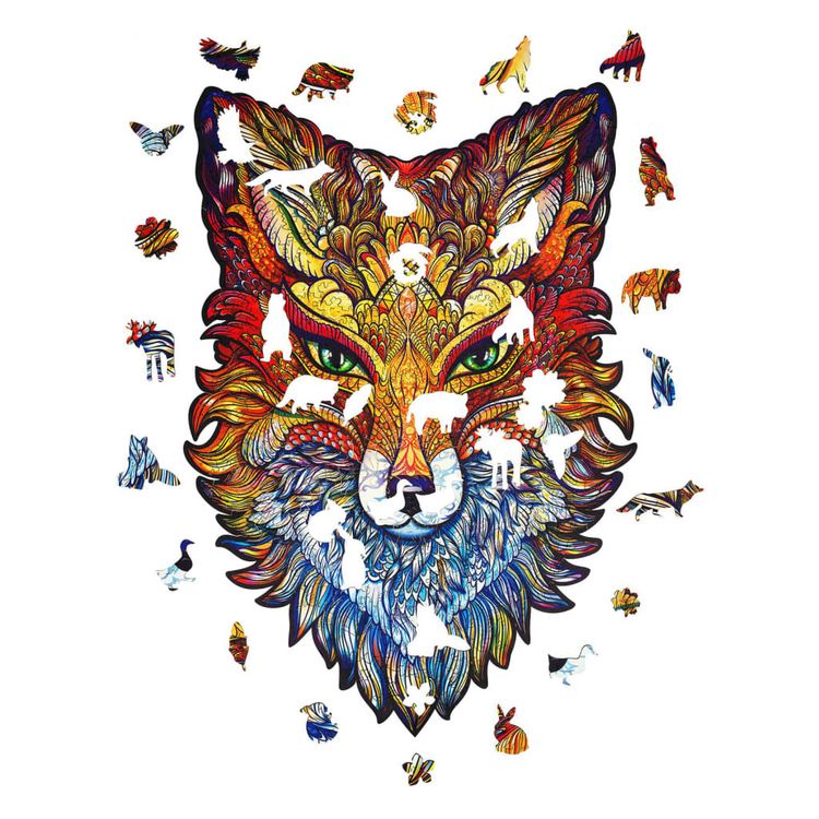 Produktbild: Fiery Fox, 27 x 40 cm, 308 Teile, Holz-Puzzle