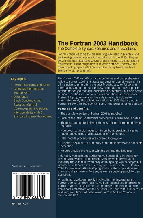 Produktbild: The Fortran 2003 Handbook