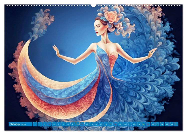 Produktbild: Wundervolle Tanzschwingungen (Wandkalender 2026 DIN A2 quer), CALVENDO Monatskalender