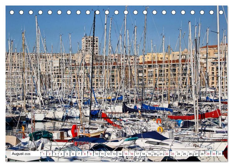 Produktbild: Marseille vom Frankfurter Taxifahrer Petrus Bodenstaff (Tischkalender 2026 DIN A5 quer), CALVENDO Monatskalender