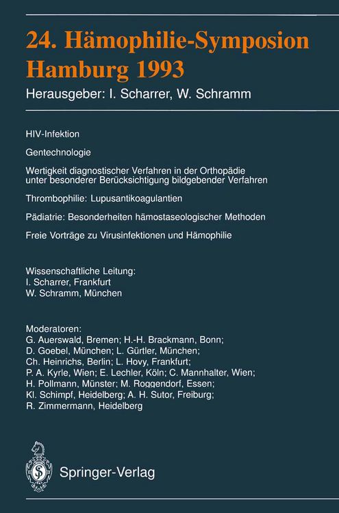 Produktbild: 24. H&auml;mophilie-Symposion