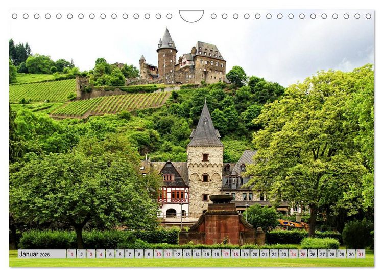Produktbild: Bacharach - Sehenswerter Ort am Mittelrhein (Wandkalender 2026 DIN A4 quer), CALVENDO Monatskalender