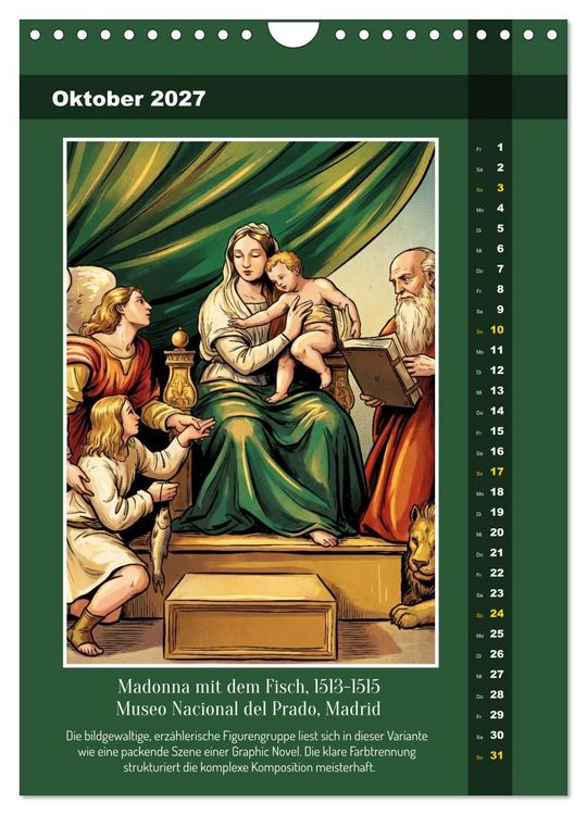 Produktbild: Raffael 2.0, Renaissance-Madonnen als Graphic Novel (Wandkalender 2027 DIN A4 hoch), CALVENDO Monatskalender